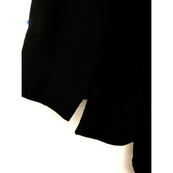 Coldwater Creek Popover Tunic Blouse Black 3/4 Sleeve V-Neck Split Cuff - 3X - Picture 6 of 8
